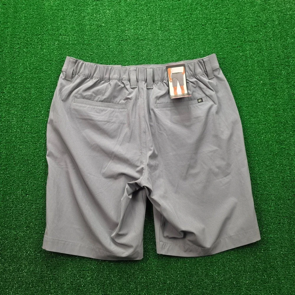 Banana Republic Comfort FlatFront Stretch Golf Shorts Mens 34 Gray Casual NWT